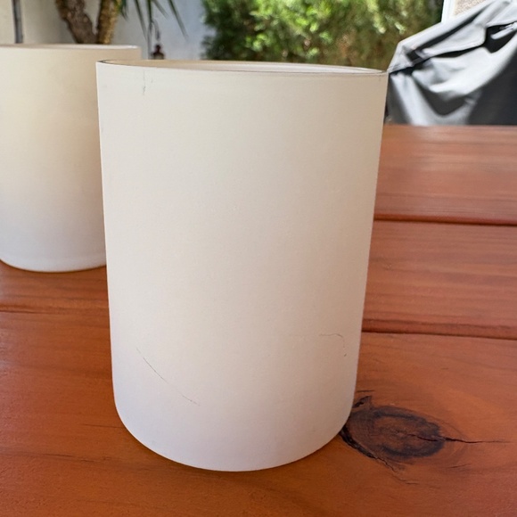 2 Empty Jenni Kayne Glass Candle Vessels in Cream, Basil and Brentwood Scents - Picture 4 of 9